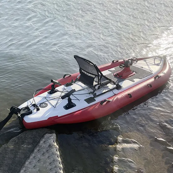 Big Space Canoe Fishing Boat Single Folding Canoes Pedal Inflatable Kayak