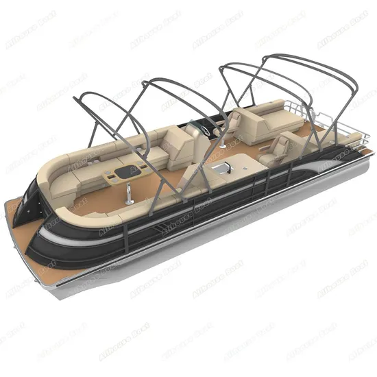 New Style Factory Wholesale Aluminum Pontoon Boat Freshwater Vessel Party Cruising 27FT Sport Pontoon Boat for Sale