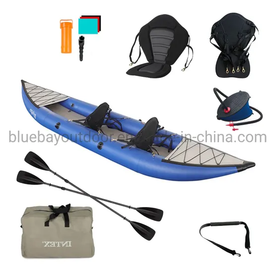 New Arrival Inflatable Kayak Drop Stitch Canoe Boat Sit on Top Portable Foldable Kayak for Fishing Recreational Kayak