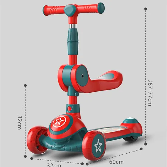 Double-Layered Baseboard Scooter with Music and Lights