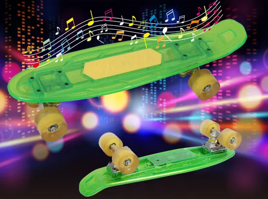 22" Skateboard with Lighting and Sblue Tooth Function