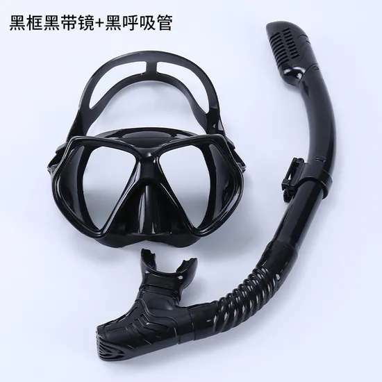 Breathing Tube Silicone Diving Masks with Camera Mount Tempered Glass Snorkeling Kit for Diving