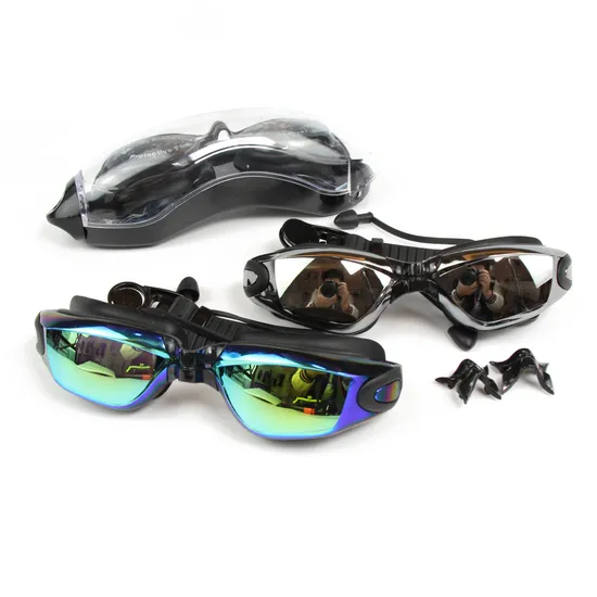 Professional Swimming Glasses Anti Fog No Leaking UV Protection Wide View Swim Goggles