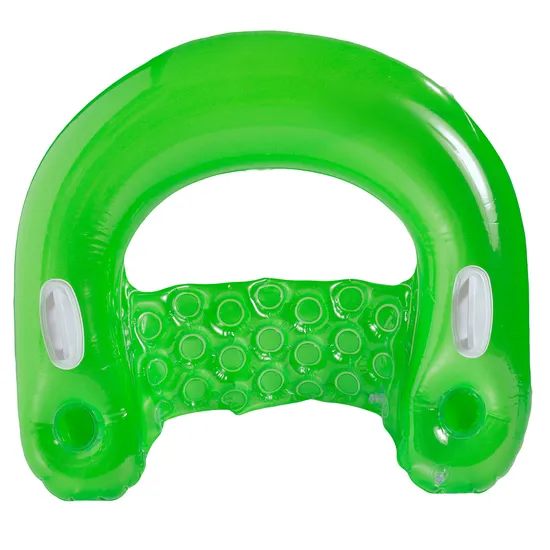 PVC Blow up U-Shaped Water Floating Row Thickened Inflatable Sofa Adult Swimming Ring Backrest Lounge Chair with Handle