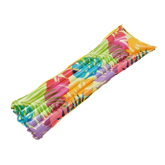 Best Selling PVC Inflatable Printed Floating Row Lounge Chair Mattress Water Swimming Ring