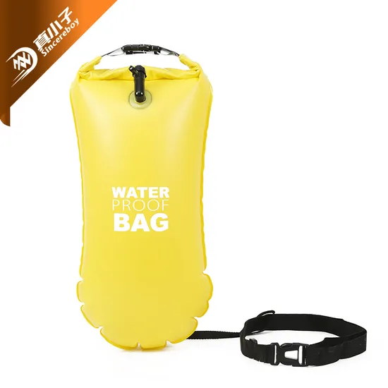 Swim Safety Float and Drybag for Open Water Swimmers, Triathletes, Highly Visible Swim Buoy Float for Safe Swim Training