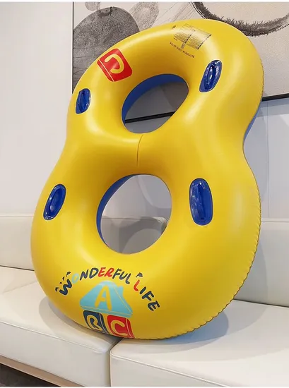 Double Inflatable Swimming Pool Float Ring for Water Park Game Play