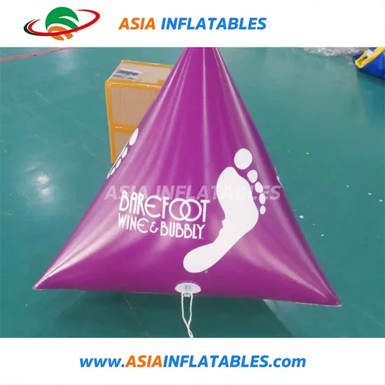 0.9mm PVC Tarpaulin Triangle Marker Buoys for Triathlon Activity