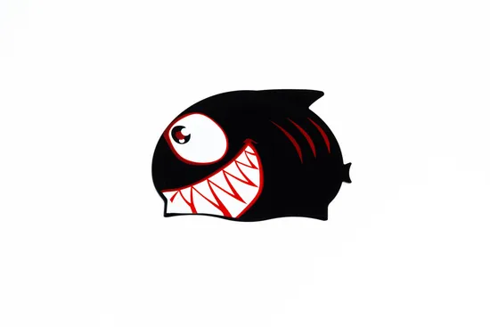 Factory Fish Shape Fashion Cute Silicone Kids Swim Cap