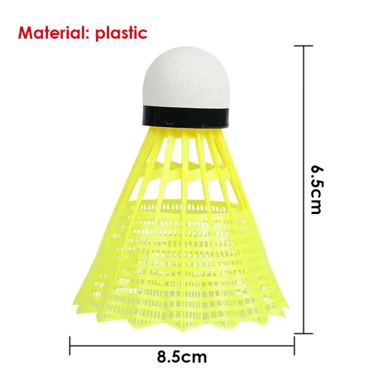6PCS Badminton Shuttlecocks Sport Plastic Nylon Leaf Shuttlecocks