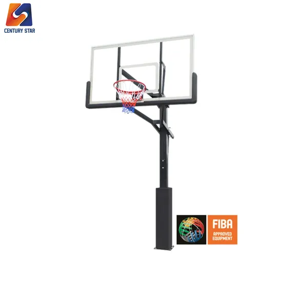 Adjustable Sports Training Equipment Outdoor in Ground Basketball Hoop