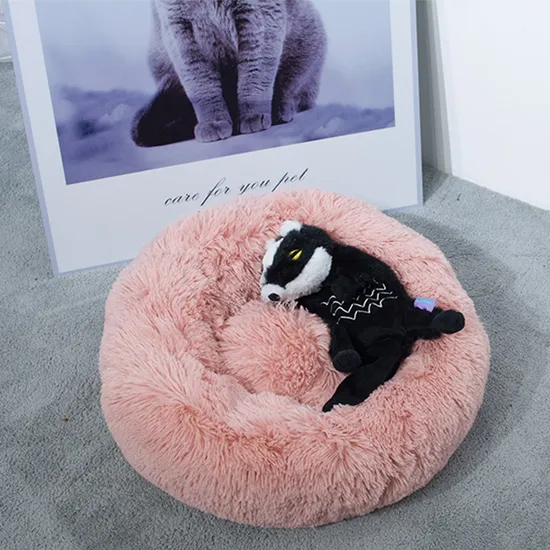 Rena Pet Factory Price Luxury Warm Hot Sale Calming Donut Pet Bed