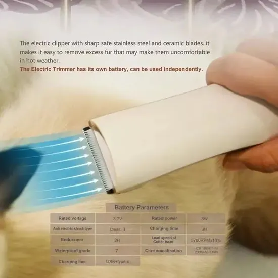 Powerful Pet Vacuum Cleaner with Grooming Brush Kit