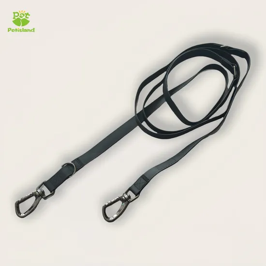 Petisland Adjustable PVC Pet Dog Leash with Double Hooks for Hands-Free Use and Easy Cleaning