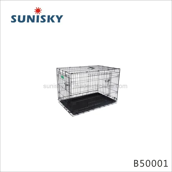 B50001 Wire Pet Cages House for Dogs and Cats Foldable Iron Carriers Animal Cage Crate Boarding Kennels Collapsible Places