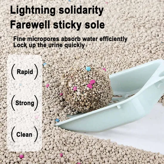 Pet Cleaning Products Bentonite Dust Free Cat Sand Litter with Colorful & Fragrance