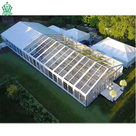 Wedding Party Event Marquee 500 People Tent with Solid Wall and 5mx5m Reception Pagoda Canopy