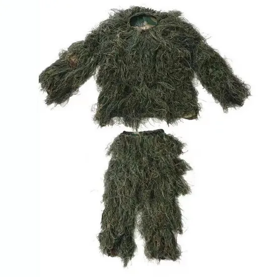 Camouflage Clothing Ghillie Suit, 3D Camouflage Hunting Apparel Camouflage Camo Tactical Hunting Forest Woodland Ghillie Suit for Hunting, Shooting, Airsoft