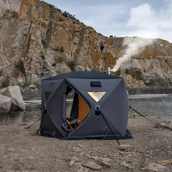 Wild Land New Full Thermal Large 5-6 Person 5 Side Hub up Tent Winter Ice Fishing Tent Winter Camping Ice Fishing Sauna Tent