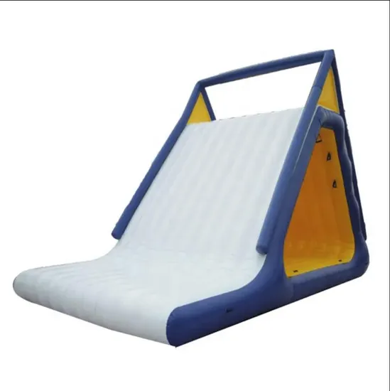 Custom PVC Inflatable Floating Water Slide with Climbing Wall