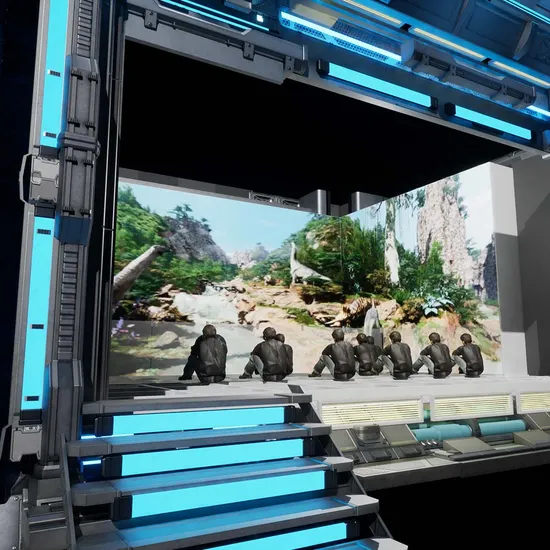 Metaverse 20-100+Players 3D Cave Immersive Naked Eye Suspended Glass Theater