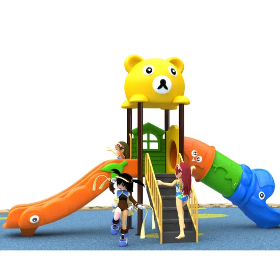 Hot Sale Children Play House Outdoor Plastic Slide Playground Set Kids Play with Slide