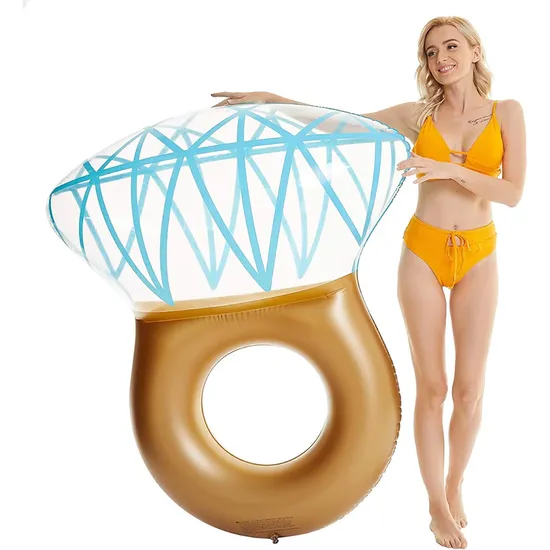 Inflatable Party Decorations Swimming Tube Novelty Diamond Ring Pool Float