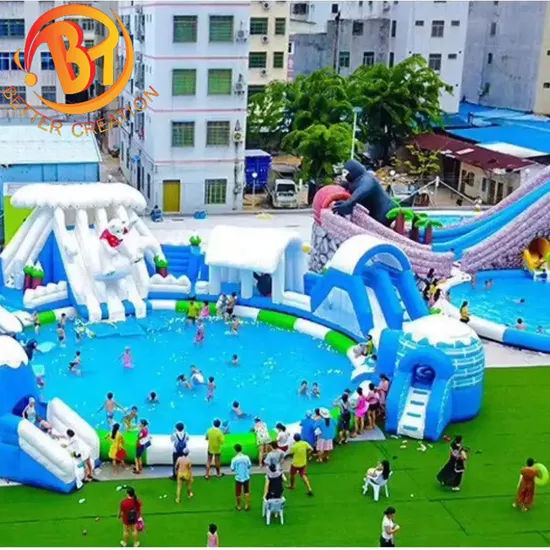 Kid Amusement Inflatable Bounce House with Swimming Pool Inflatable Water Parks