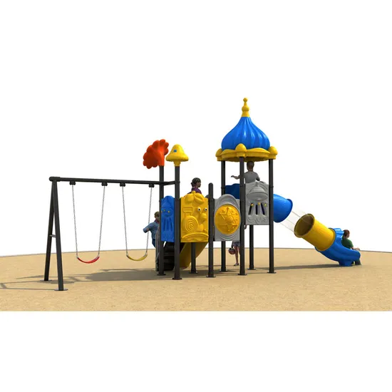 Cheap High Quality Plastic Outdoor Playground Commercial Equipment with Slides and Swing for Sale