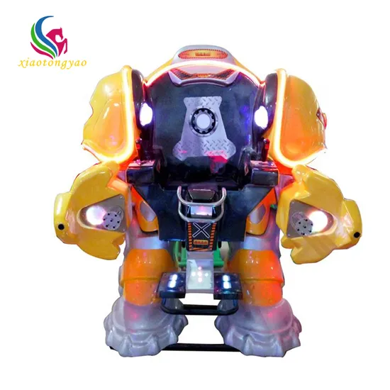Outdoor Playground Kiddie Rides Walking Robot with LED Marquee