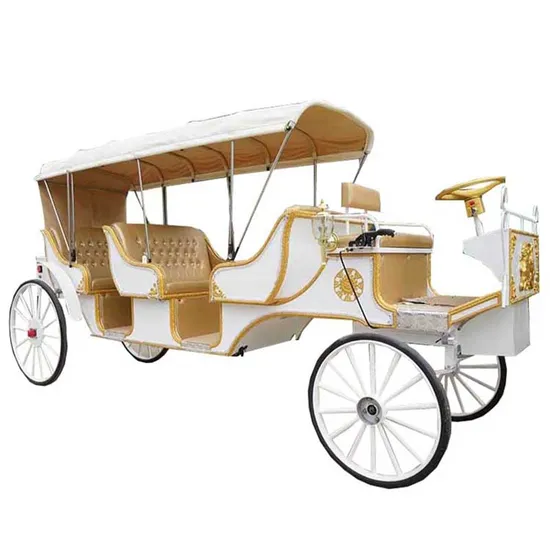 Outdoor Recreation Sightseeing Bus Four Wheels Wedding European Electric Horse Carriage