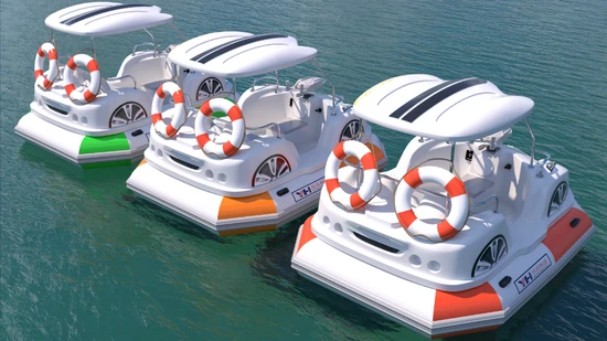 China Supply Water Amusement Equipment Polyethylene 2 Persons Collision Boat Cartoon Air Circle Bumper Boat