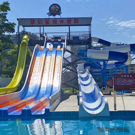 Open Fiberglass Spiral Tube Slide for Water Theme Park