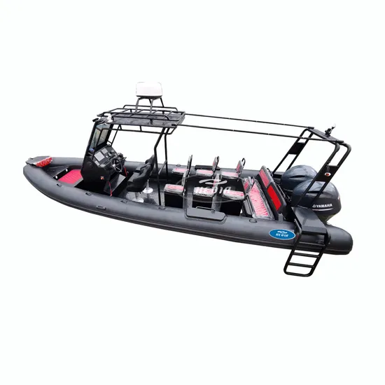 Small Boat 760 New Design 7.5m 25FT Luxury Rowing Welded Aluminum Center Cabin Hardtop Boat Small Boat 760