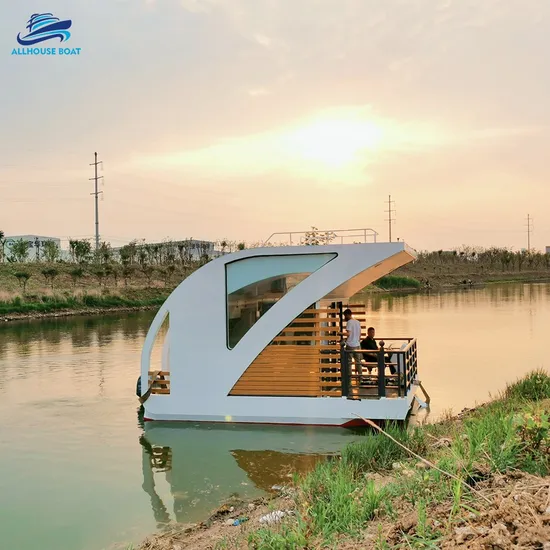 High Quality Sea House Onsite Installation Prefab Houses Aluminum Houseboat Floating Steel Tiny Home Floating Houseboat
