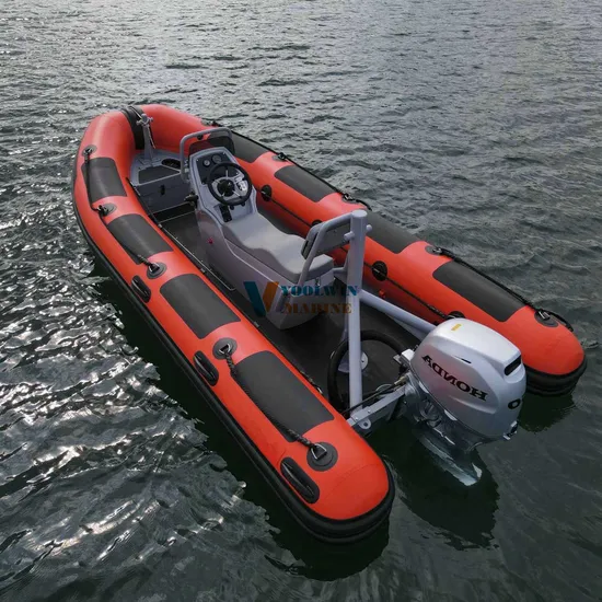 Patrol CE Rhib460 Speed Rigid Aluminum Rigid Deep V Hull PVC/Hypalon Rib Fishing Sports Jockey Seat Rescue Inflatable Rib Boat for Family Leisure Dive Boat Sale
