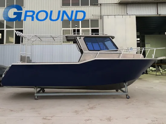 N730 24FT /7.4m Fully Welded Enclosed Cabin Aluminum Alloy Commercial Fishing Boat