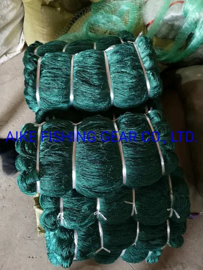 Nylon /Polyester Knotted Nets, Add UV Protection, High Strength, 210d/24ply 100MD Green Color, Multifilament Fishing Net, Pano Redes De Pesca
