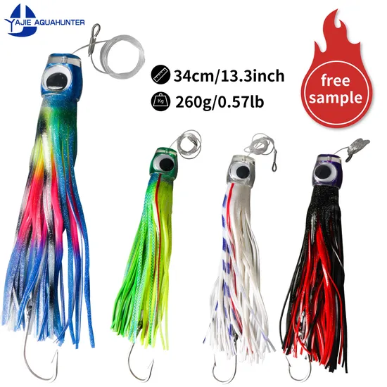 Saltwater Fishing UV Enhanced Big Game Trolling Lure Octopus Skirts Lures Fish in The Ocean Including Dolphin Tuna Lure