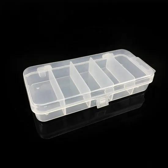 008# 5 Compartments Outdoor Fishing Tackle Boxes Fishing Lure Plastic Boxes Hook Baits Box Cheap Fishing Tackle