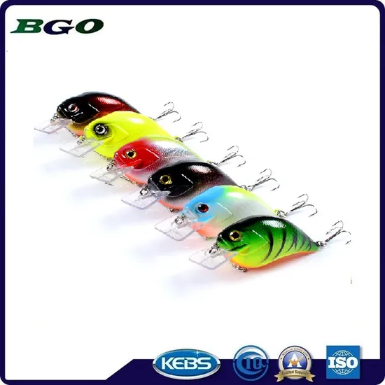 6 Colors 7.5cm/15.2g 3D Eyes Plastic Hard Bait 0.30m-3m Floating Crank Fishing Lure
