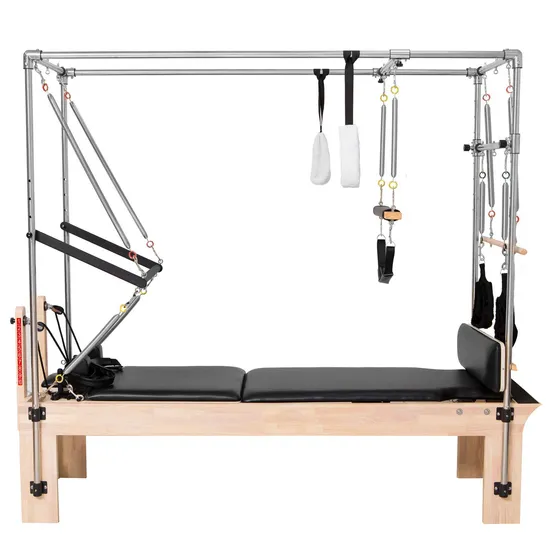 Nanjian Timber Wood Pilates Reformer with Full Trapeze Tower