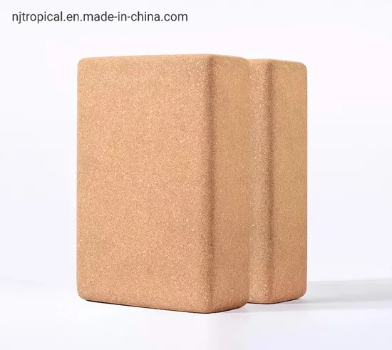 Natural Eco Friendly Cork Yoga Block with Customzied Logo Print