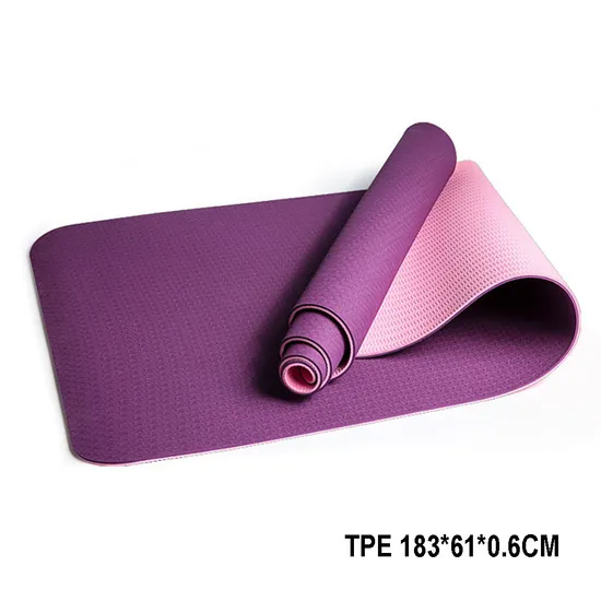 Eco-Friendly Custome Logo Gym Durable 183*61*0.6cm Non Slip TPE Yoga Mat