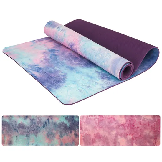 Factory Custom Non-Slip 6mm Home Gym Fitness Micro Suede TPE Yoga Mat