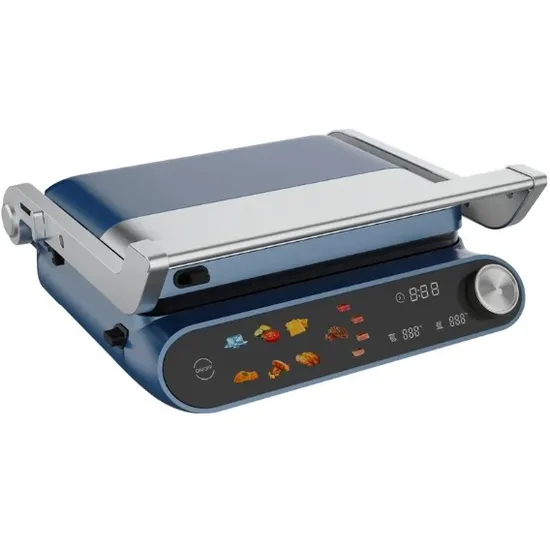 Household Adjustable Temperature Timer 4 Slices Large Detachable Plate Electric Press Grill