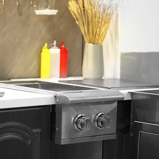 Large Barbecue Grill with Double Side Panels Support for Household Use