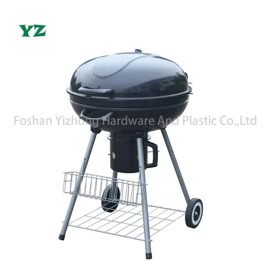 56cm Round BBQ Grill with Front Basket