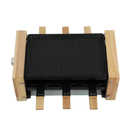 Raclette Grill Removable Non-Stick Surface, Temperature Control & Dishwasher Safe, 1200W