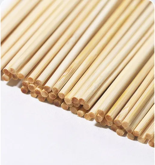 Wholesale Custom Biodegradable Bamboo Candy Sticks Barbecue Round Bamboo Sticks